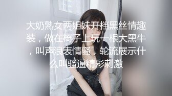 大奶熟女两姐妹开档黑丝情趣装，做在椅子上玩一根大黑牛，叫声浪表情骚，轮流展示什么叫骚逼精彩刺激