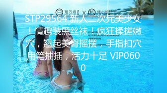 STP29564 新人二次元美少女！情趣装黑丝袜！疯狂揉搓嫩穴，翘起美臀摇摆，手指扣穴用笔抽插，活力十足 VIP0600