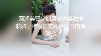  圆润美臀少妇居家夫妻激情啪啪，特写口交舔屌拨开内裤掰穴